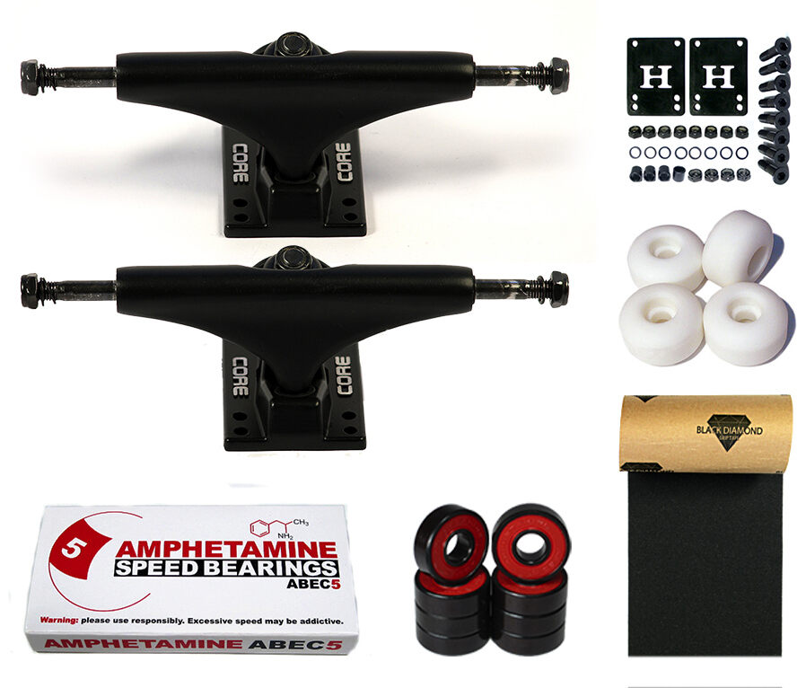 Core Trucks Skateboard Achsen Set Schwarz 5.25