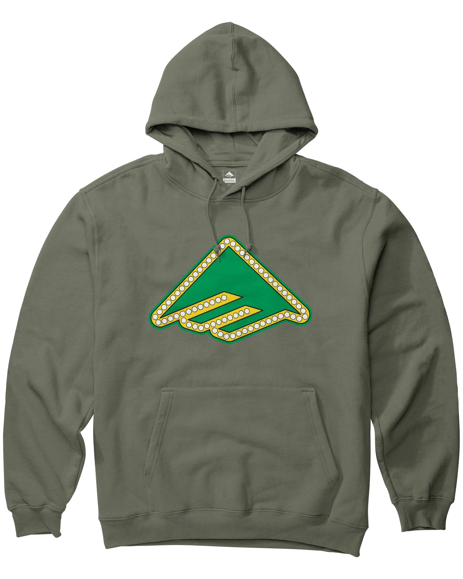 EMERICA Sweat SHAKE JUNT TRIANGLE LIGHTS HOODIE military EMERICA Sweat SHAKE JUNT TRIANGLE LIGHTS HOODIE, military XL