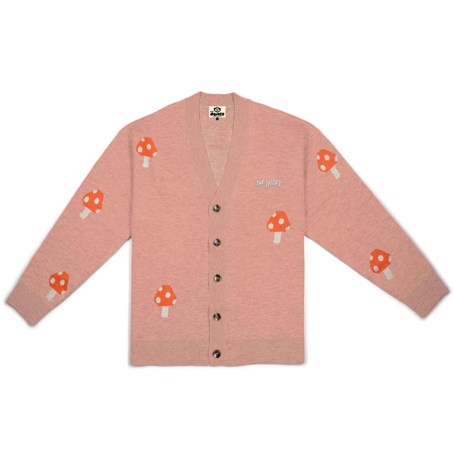 The Dudes All Wavy Cardigan - Coral Pink XS The Dudes All Wavy Cardigan - Coral Pink XXXL