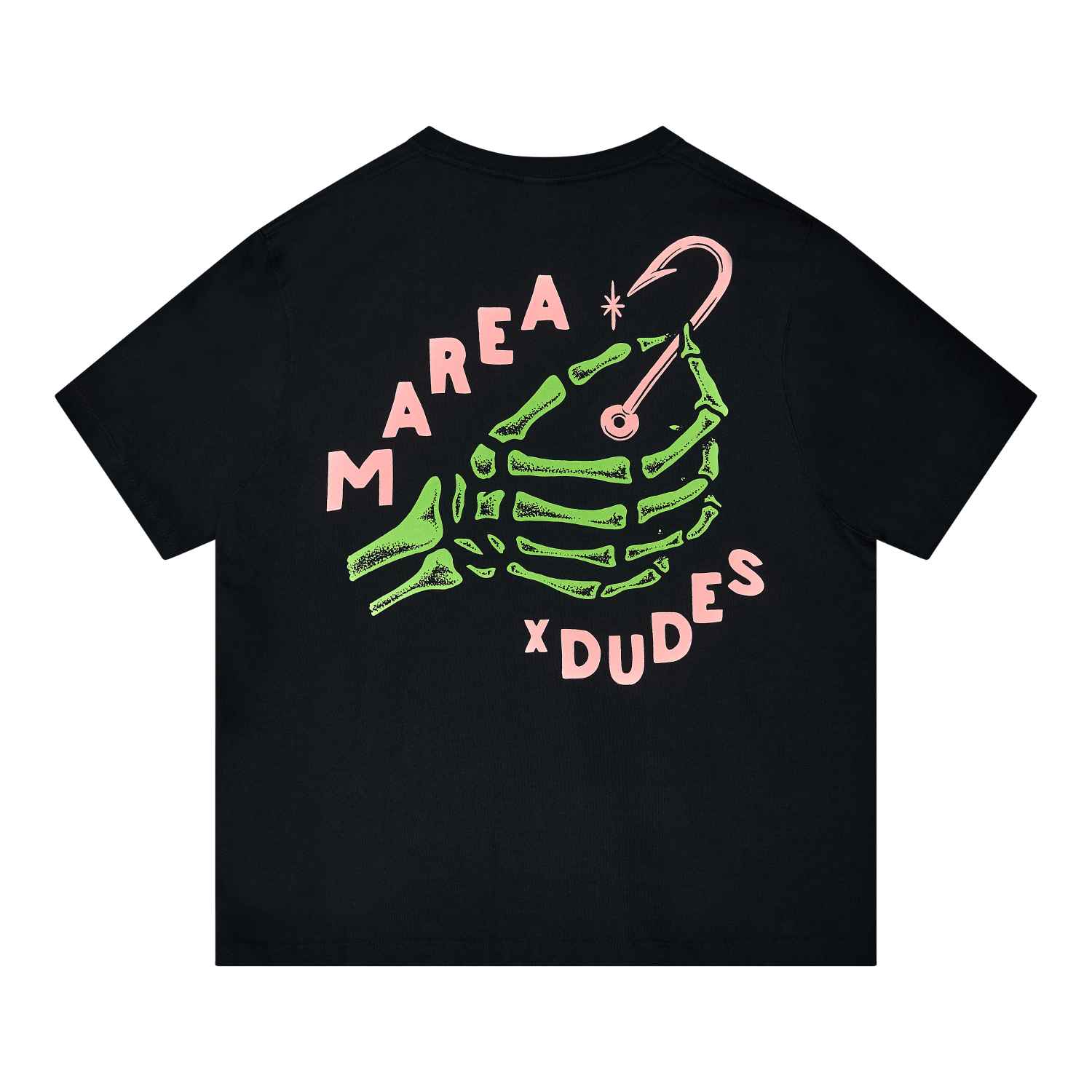10067002-1 The Dudes Marea Pescador Pescado T-Shirt - black XXXL