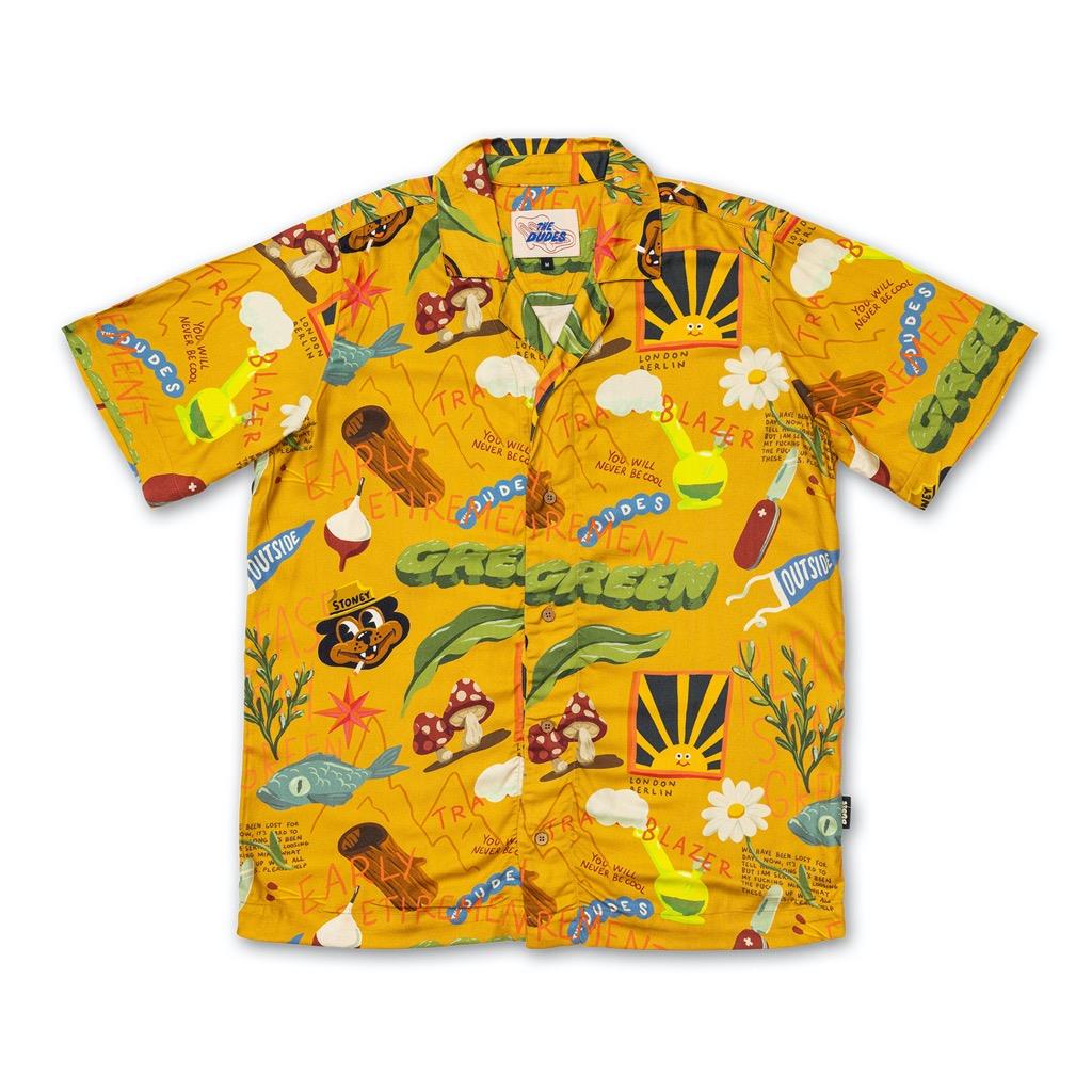 The Dudes Treasure Trail Ochre Hawaiian Shirt - Multicolor XXXL
