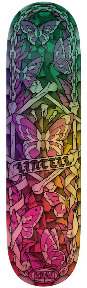 Real Lintell Chromatic Cathedral Full Shape Skateboard Deck 8.38 Real Lintell Chromatic Cathedral Full Shape Skateboard Deck 8.38