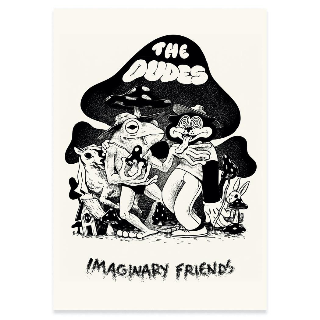 The Dudes Imaginary Friends Unlimited Print - white The Dudes Imaginary Friends Unlimited Print - white