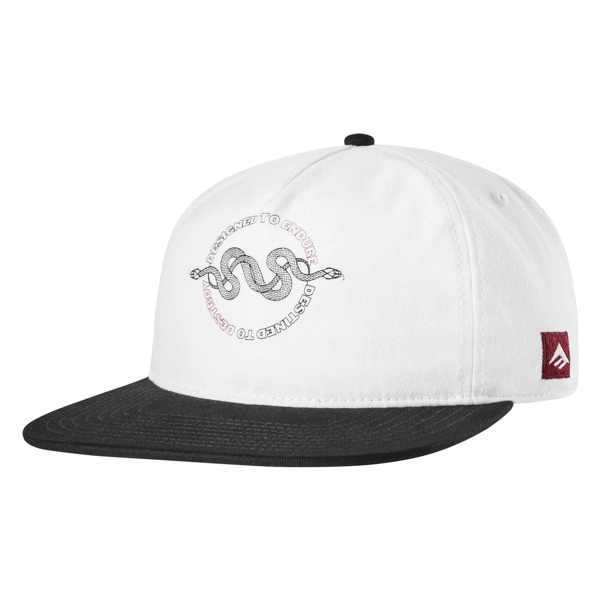 EMERICA Cap ENDURE DESTROY SNAPBACK, white/black EMERICA Cap ENDURE DESTROY SNAPBACK, white/black