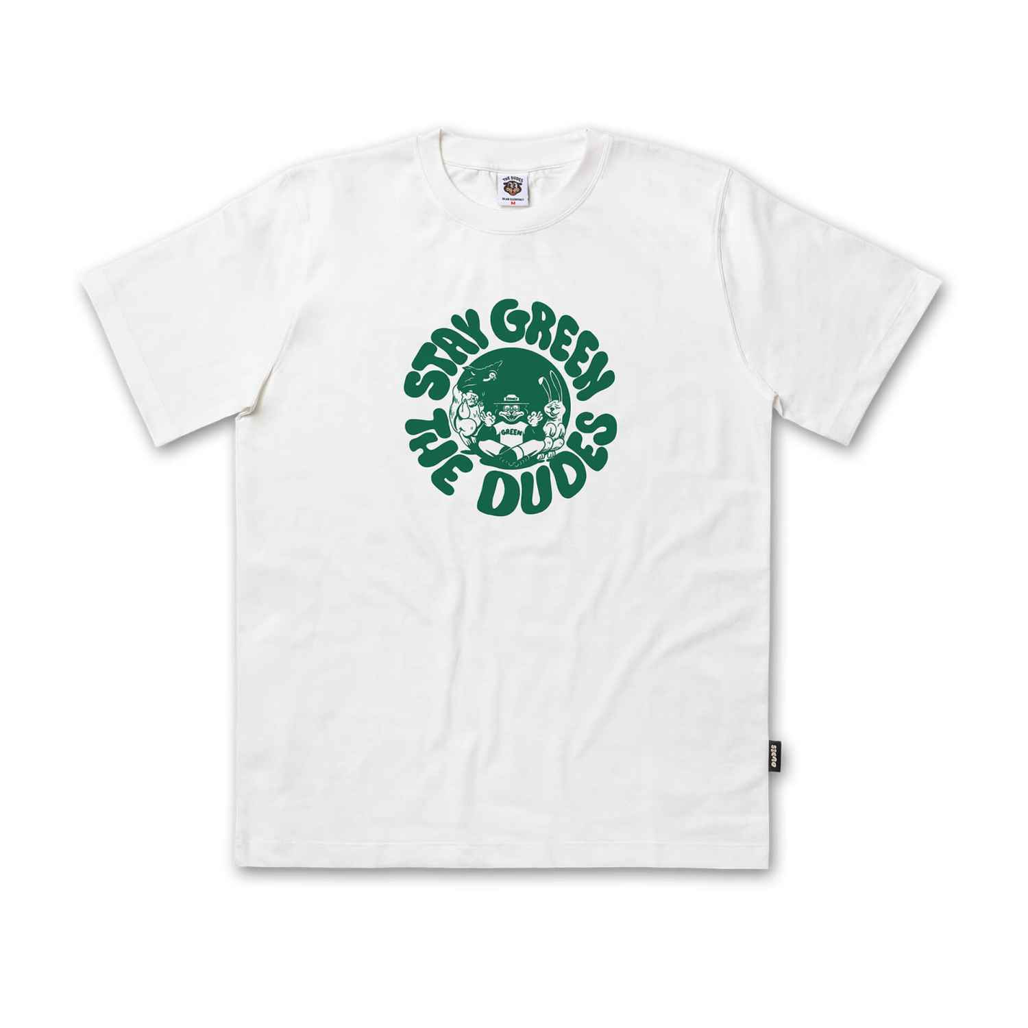 10012329-1 The Dudes Stay Green T-Shirt - off-white