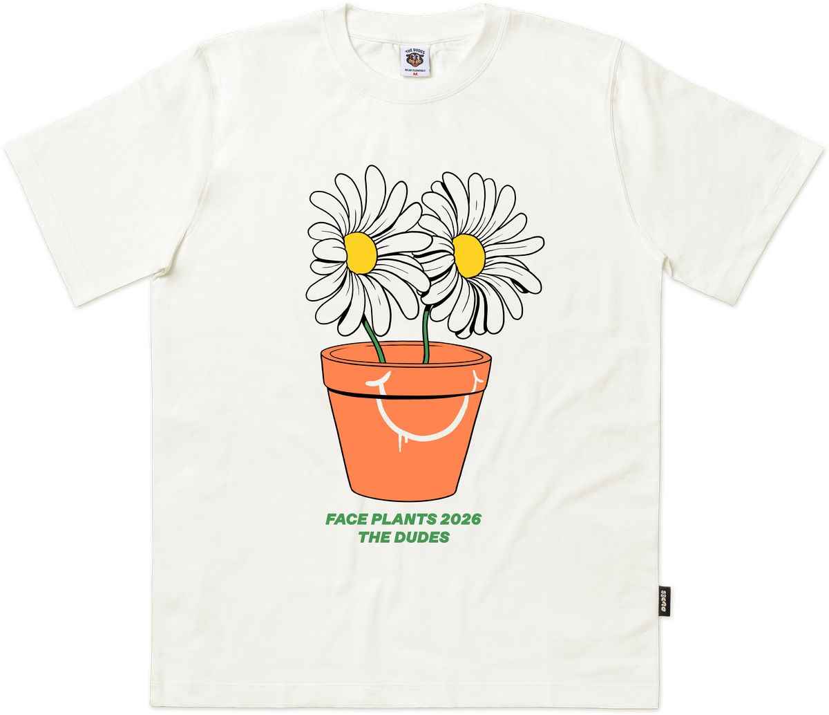 The Dudes Face Plant Classic T-Shirt - off-white XXXL