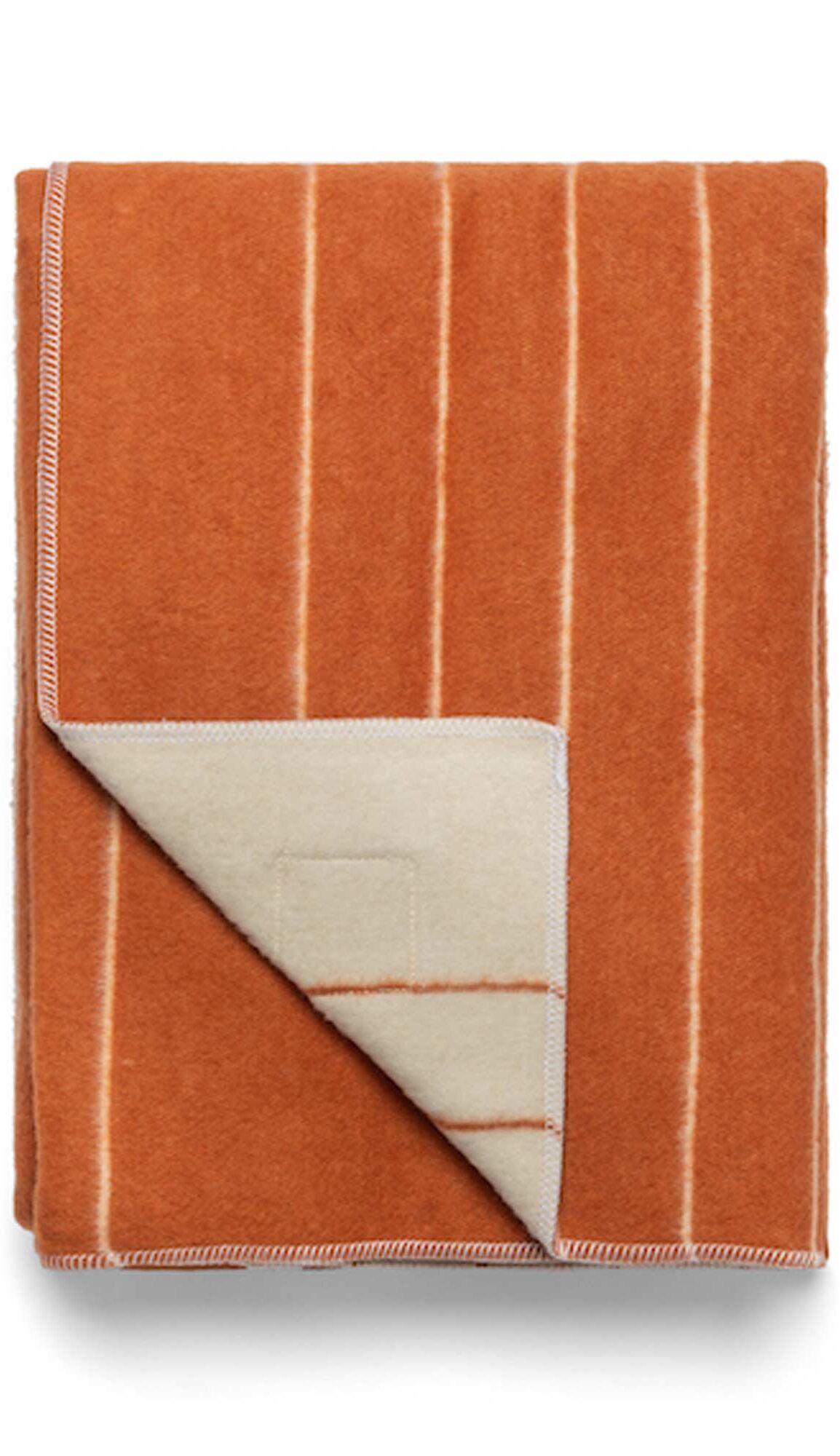 RUMPL Blanket JACQUARD MERINO SOFTWOOL / THROW, terra cotta - arches