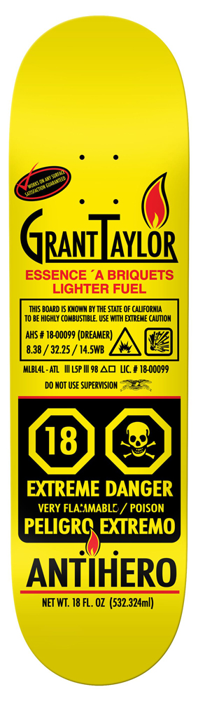 Anti Hero Skateboard Deck Taylor Fueled Up 8,38 Anti Hero Skateboard Deck Taylor Fueled Up 8,38