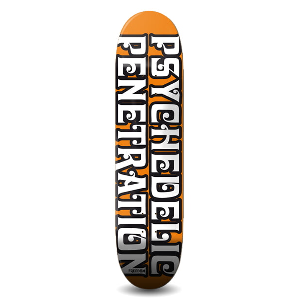 Freedom Psychedelic Penetration Orange Skateboard Deck 8.25