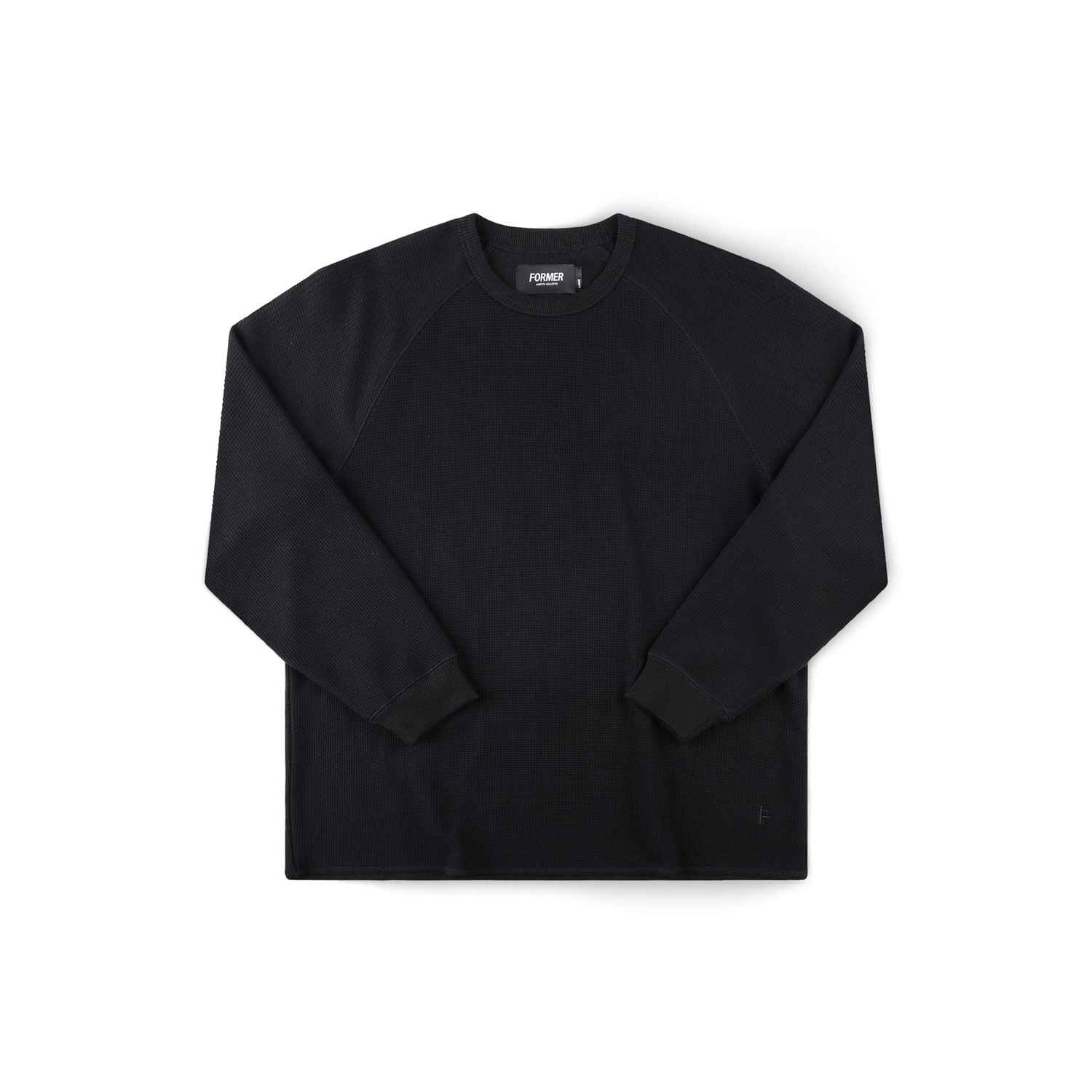 fkn-26102-blk-1 Former Ag Raglan Waffle - black XXL
