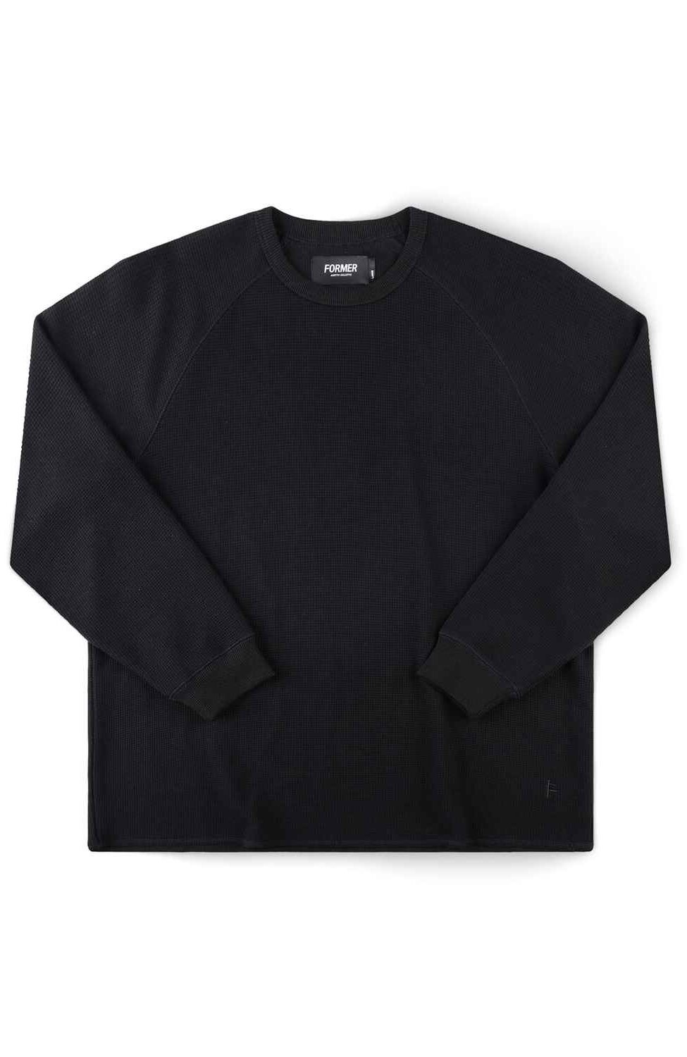 fkn-26102-blk-1 Former Ag Raglan Waffle - black XXL