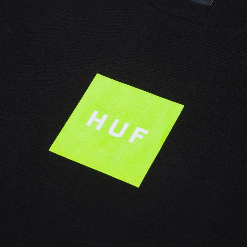 HUF Essentials Box Logo T-Shirt - black S HUF Essentials Box Logo T-Shirt - black XXL
