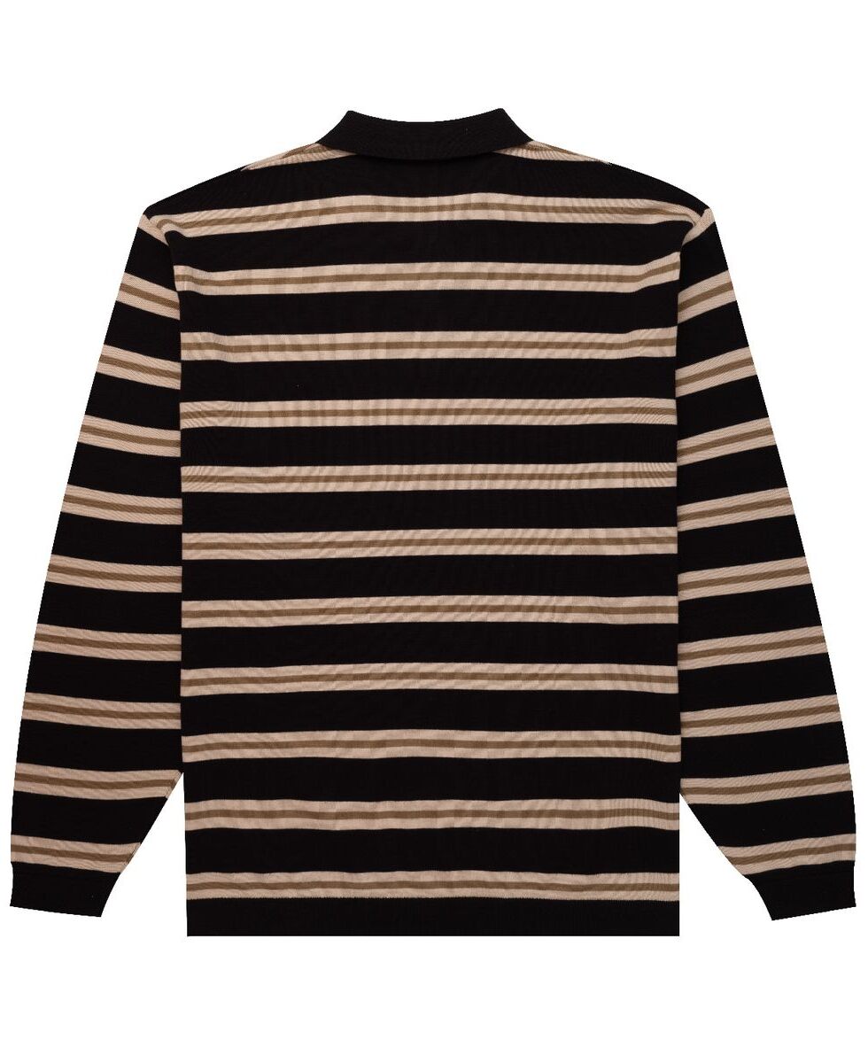 paraw25030-2 Parlez Aspen Longsleeve Polo Knit - black