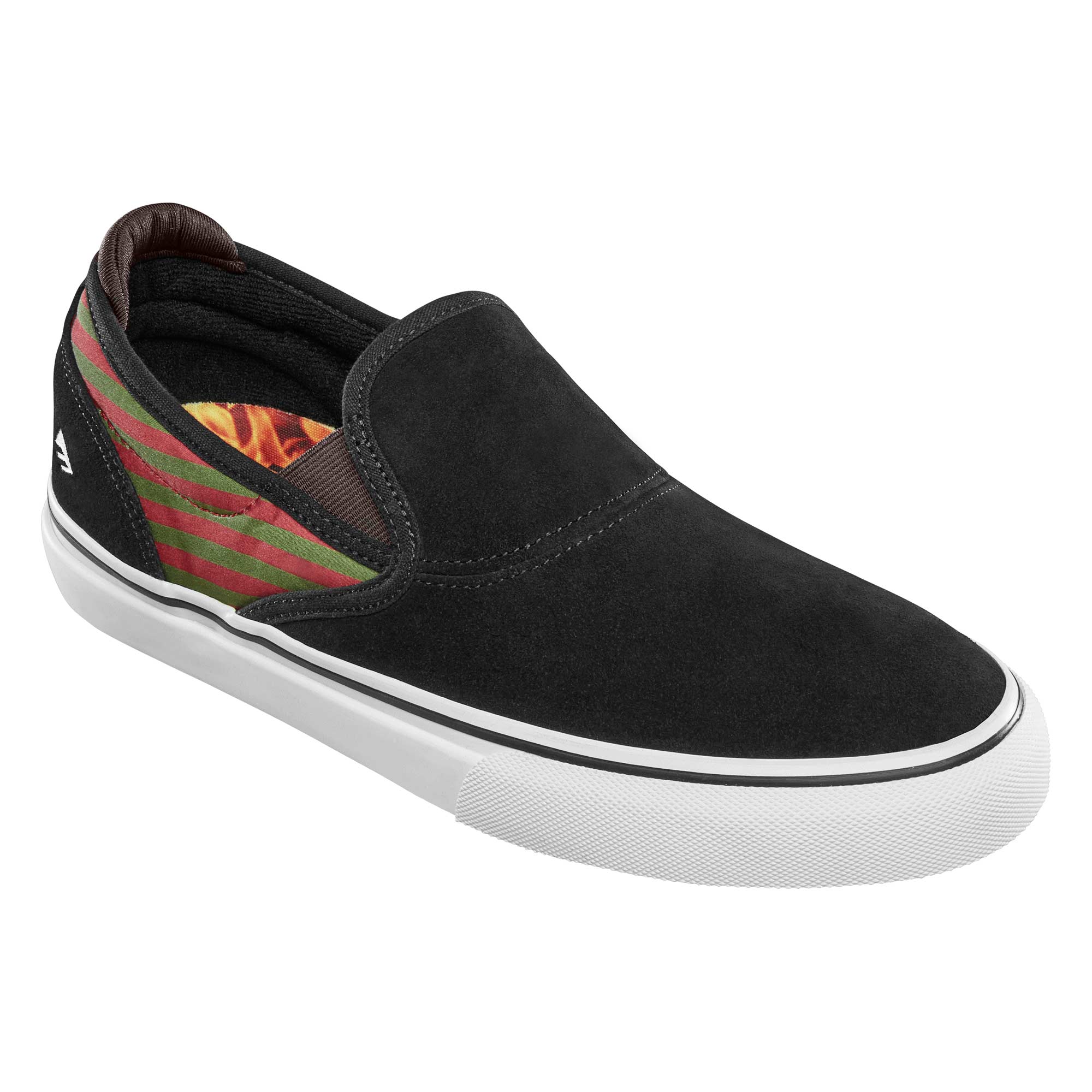 EMERICA Shoe WINO G6 SLIP-ON bla/oli/red, balck/olive/red 10½