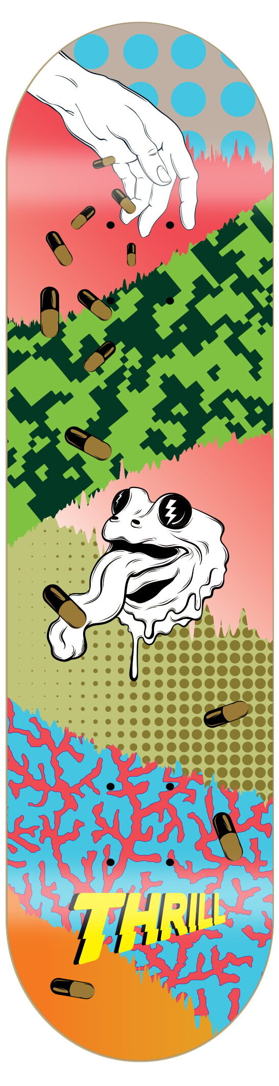 Thrill Skateboard Deck Frog Thrill Skateboard Deck Frog