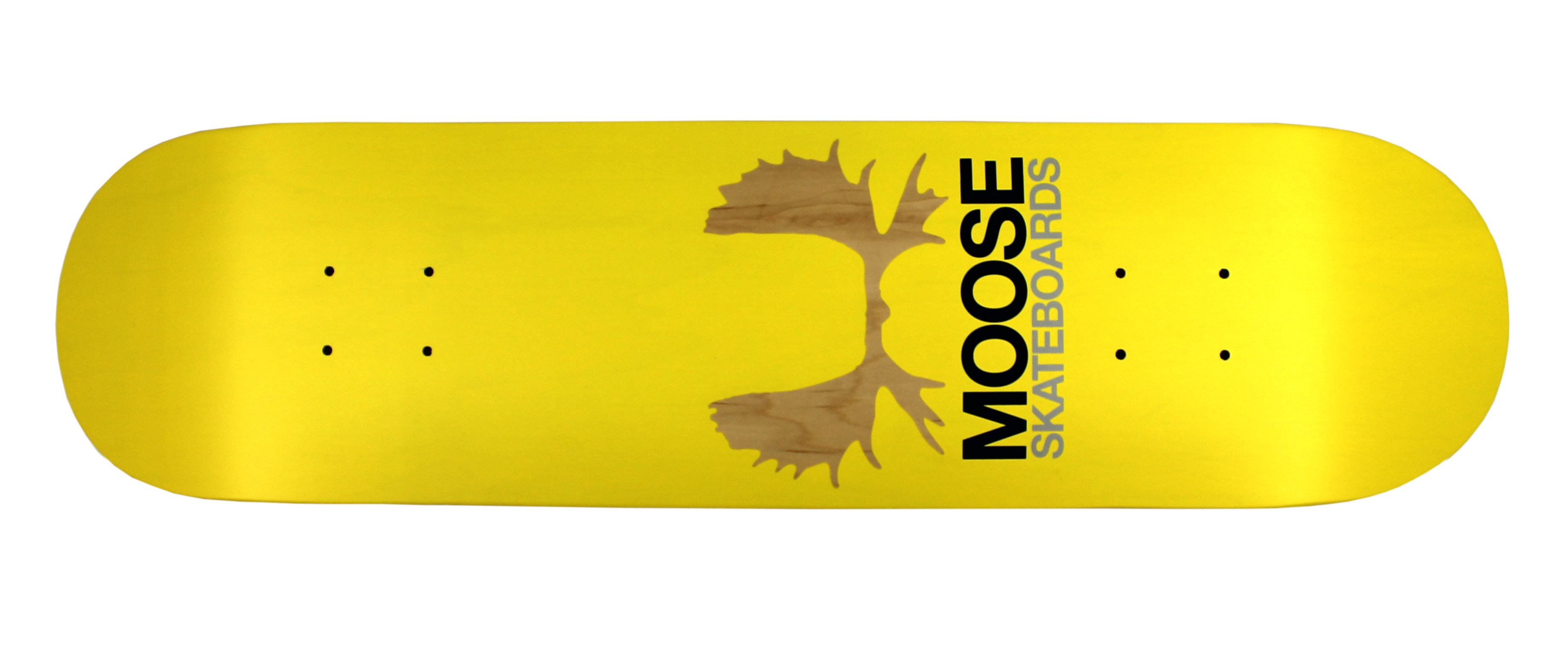 Moose Skateboard Deck Antlers Yellow 7.63