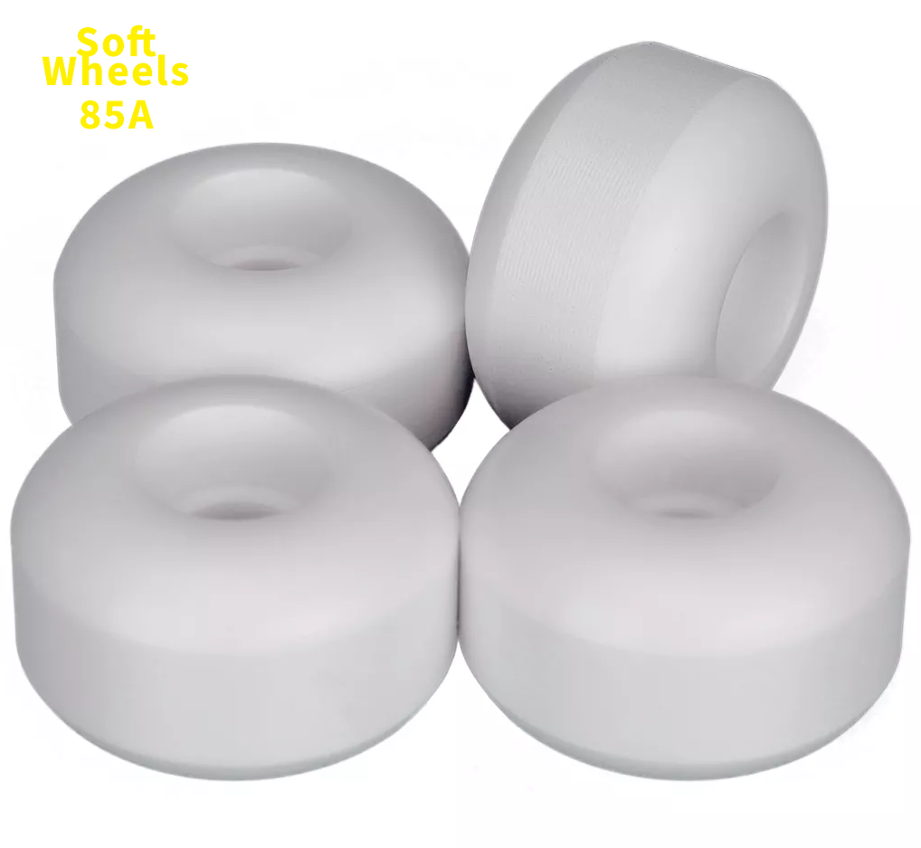 Blank skateboard wheels Soft White 52mm 85A