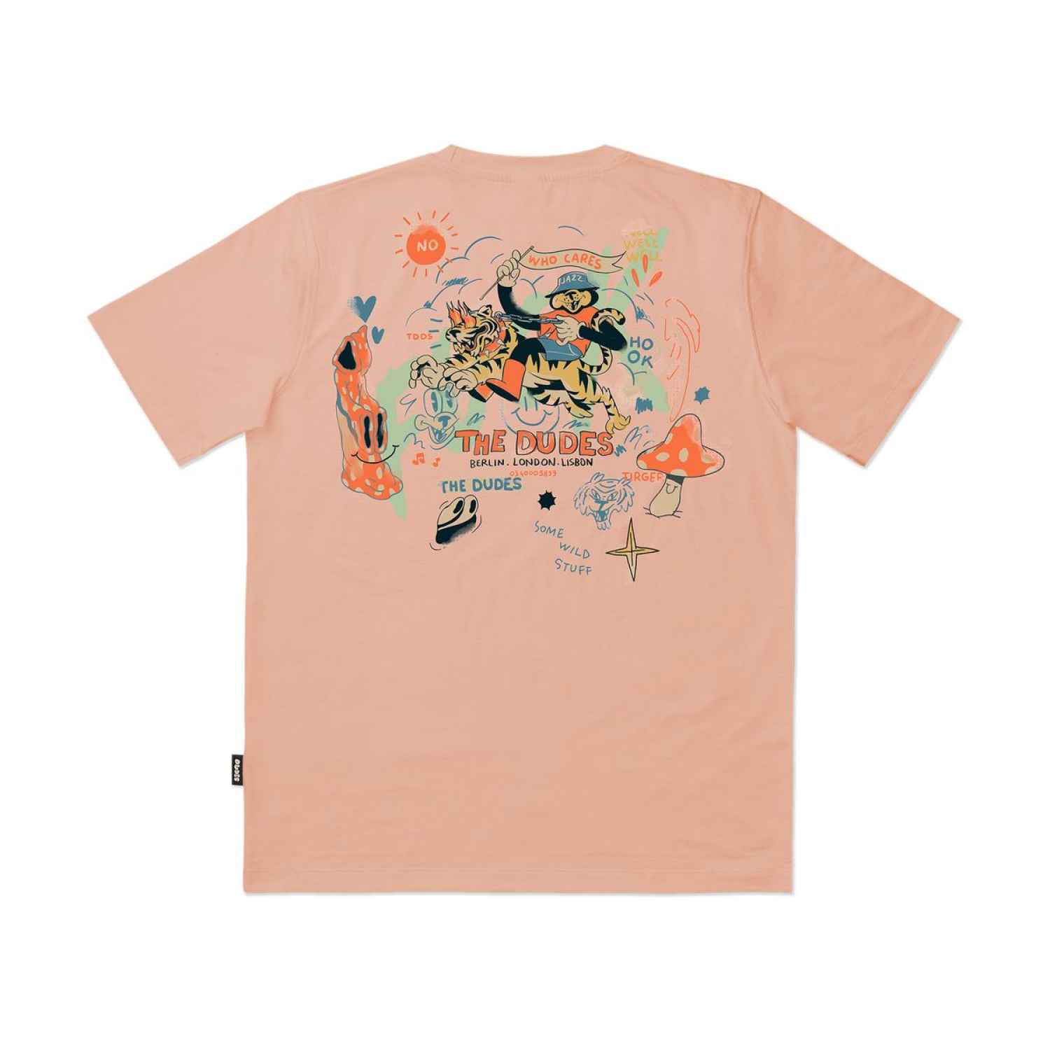 The Dudes Sketchy Classic T-Shirt Premium - fraiche peche XXL