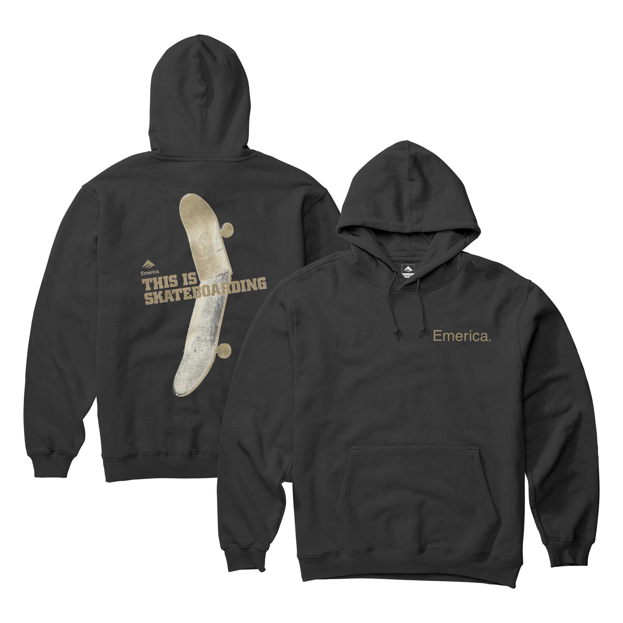 EMERICA Sweat THIS IS SKATEBOARDING HOODIE black EMERICA Sweat THIS IS SKATEBOARDING HOODIE, black XL