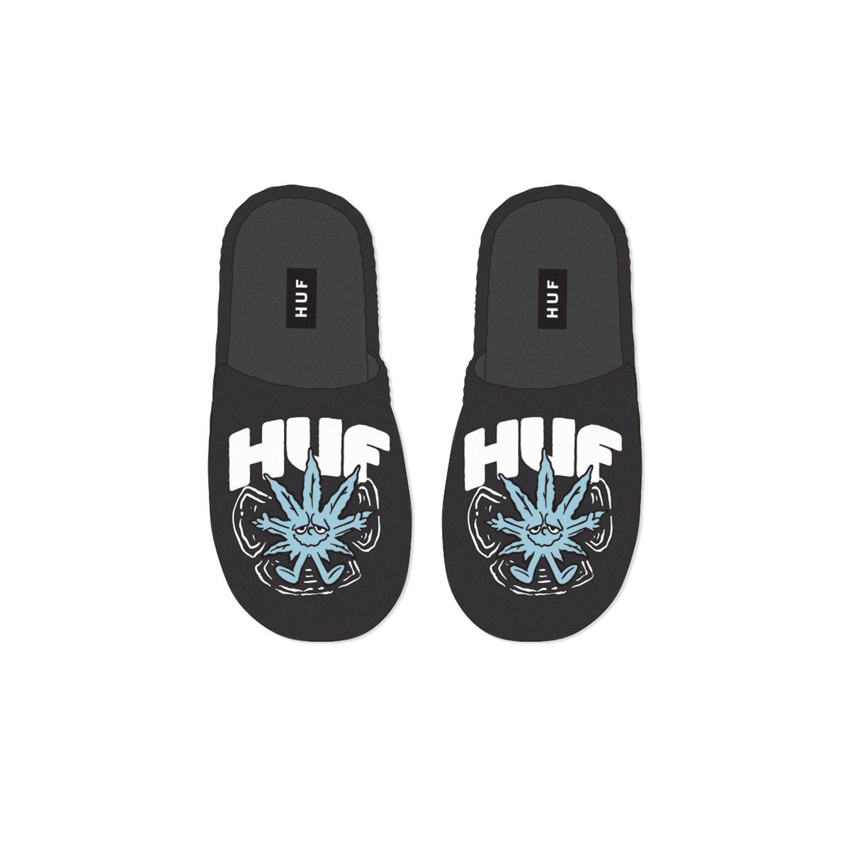 HUF Snow Angel Fuzzy Slipper - black