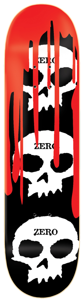 Zero Skateboard Deck Team 3-Skull Blood Black 8,25 R7 8.25 Zero Skateboard Deck Team 3-Skull Blood Black 8,25 R7 8.25