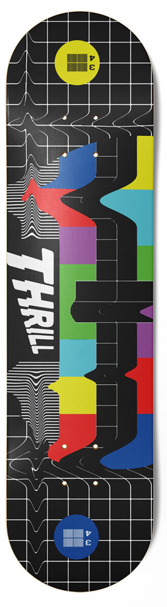 Thrill Skateboard Deck No Signal - Glitch Thrill Skateboard Deck No Signal - Glitch