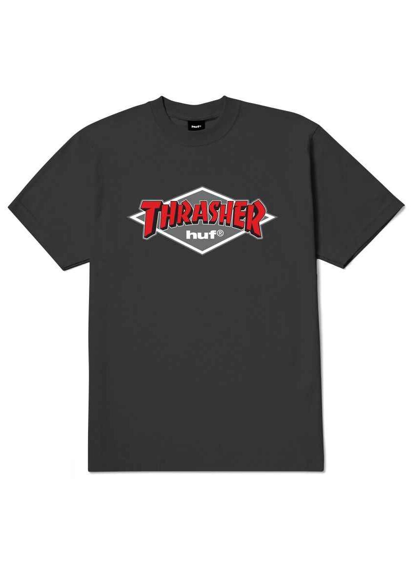 HUF x Thrasher Logo Tee - black HUF x Thrasher Logo Tee - black XXL