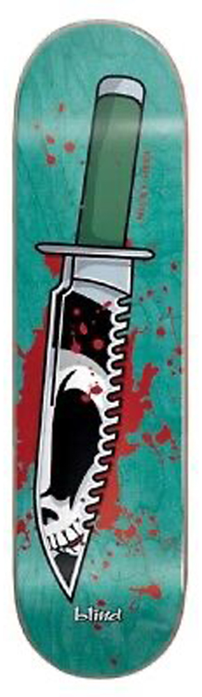 Blind Skateboard Deck Papa Reaper Knife R7 Teal 8,375