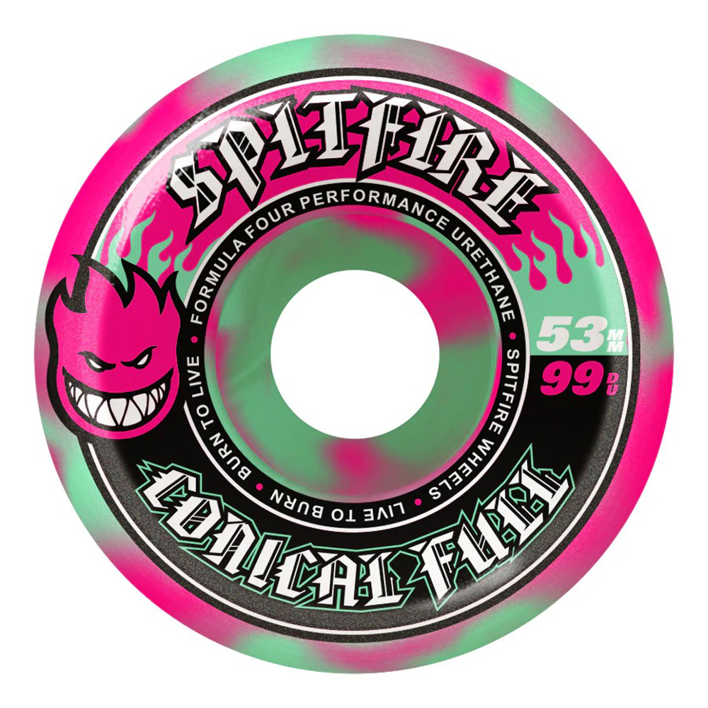 Rolle Spitfire 53mm F4 Team Color Pack 99A Teal/Pink Swirl Rolle Spitfire 53mm F4 Team Color Pack 99A Teal/Pink Swirl