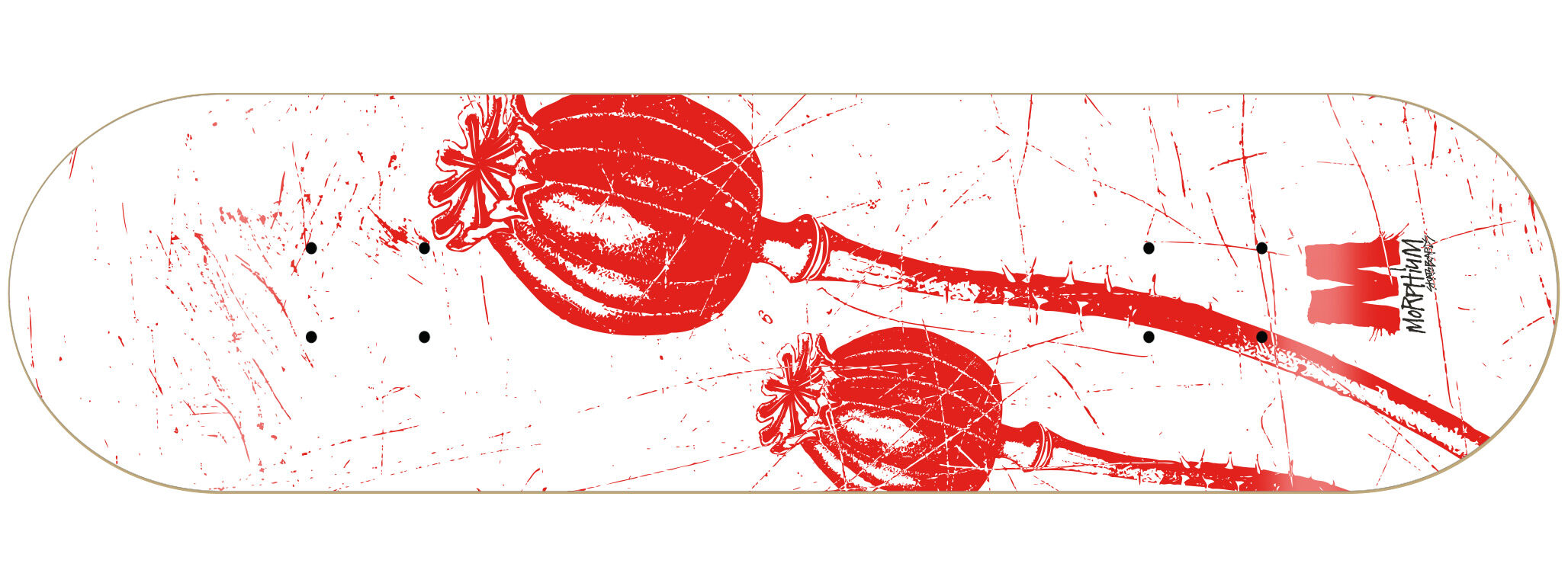 Morphium komplett Skateboard Poppies white Morphium komplett Skateboard Poppies white