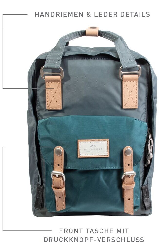 Doughnut Macaroon Jungle Series Rucksack - charcoal x teal