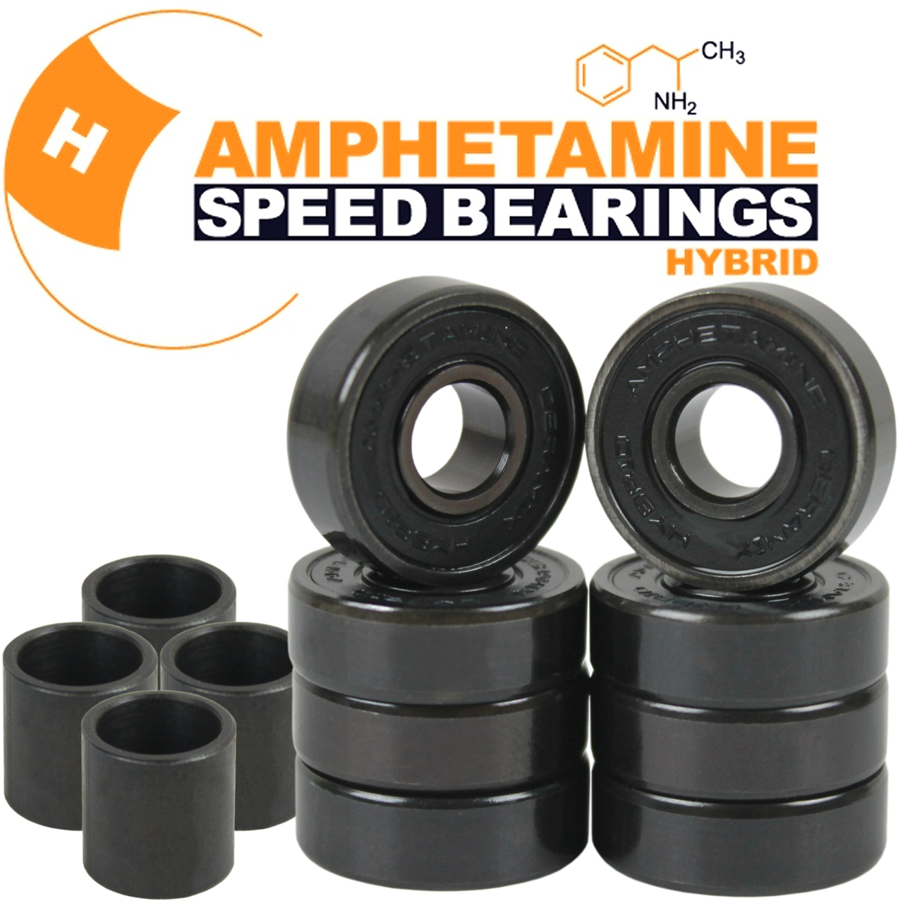 Amphetamine Bearings Skateboard Ball Bearings Hybrid