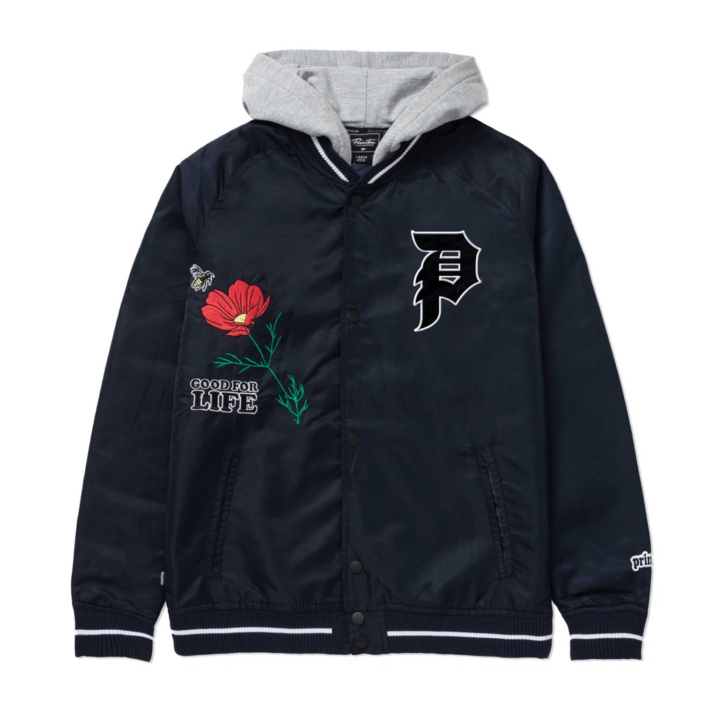 Primitive Keeper Two-Fer Varsity Jacke - navy XXL
