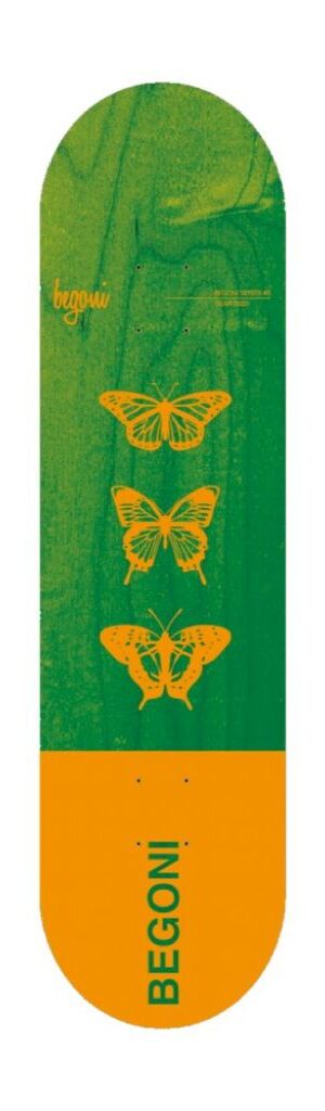 MOB Skateboards x Begoni Triple Butterfly Deck - 8.25 MOB Skateboards x Begoni Triple Butterfly Deck - 8.25