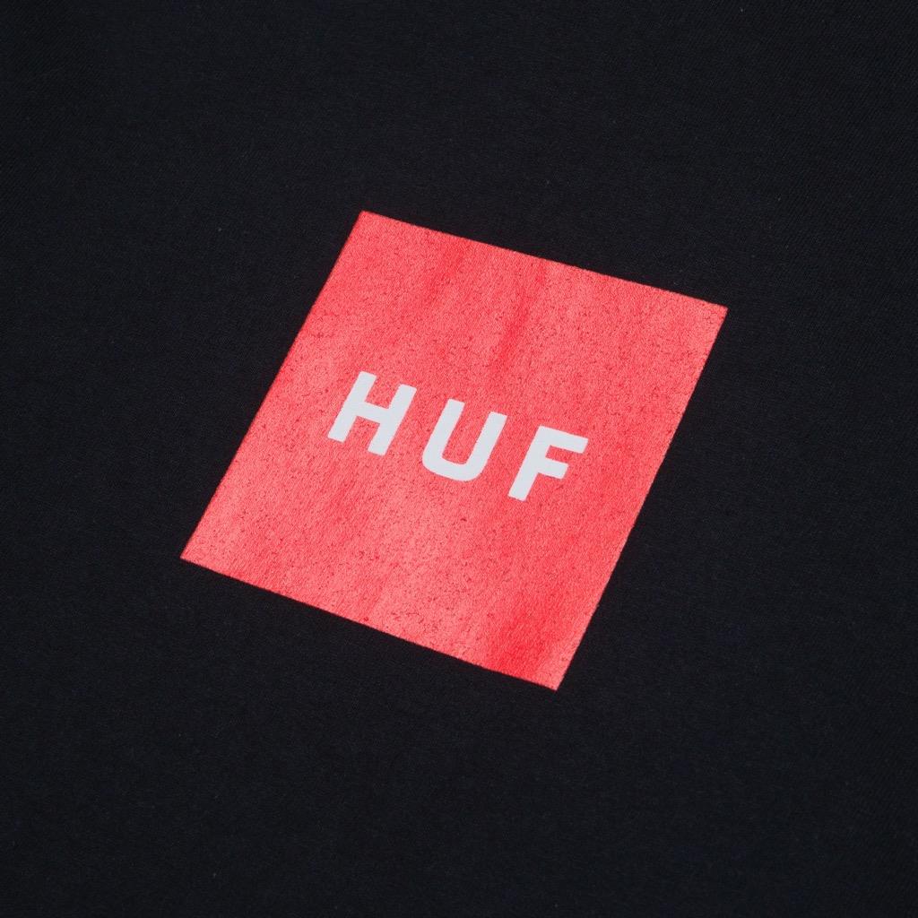 HUF Essentials Box Logo Longsleeve - black XXL
