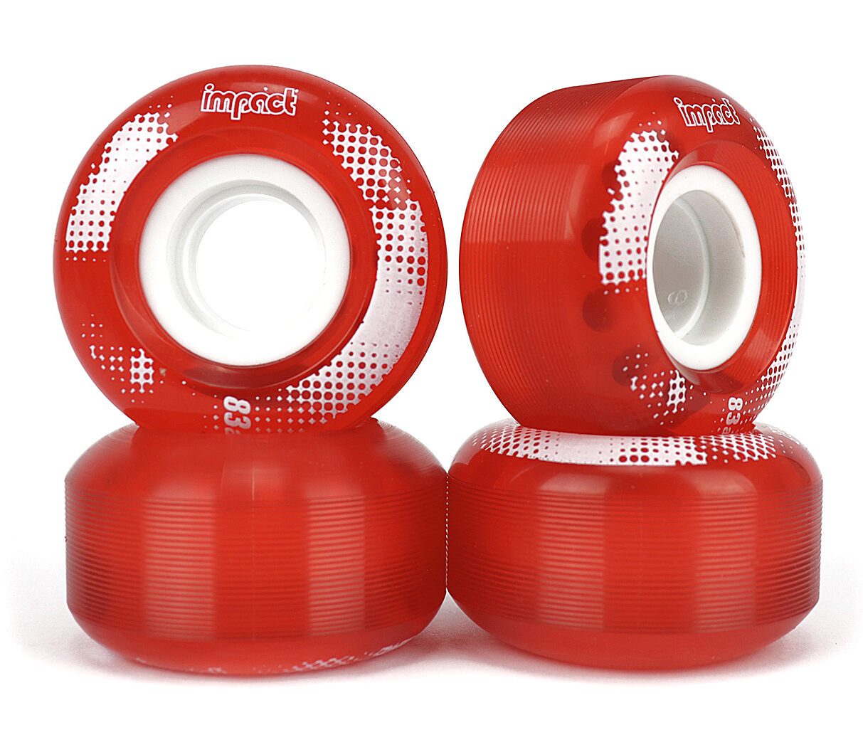 Impact Cruiser Wheels Clear Red 53mm 83A