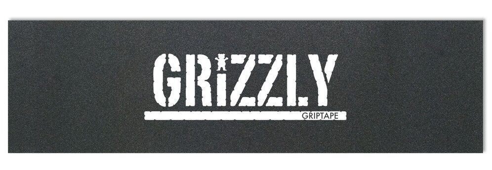Grizzly skateboard griptape black with white print Grizzly skateboard griptape black with white print