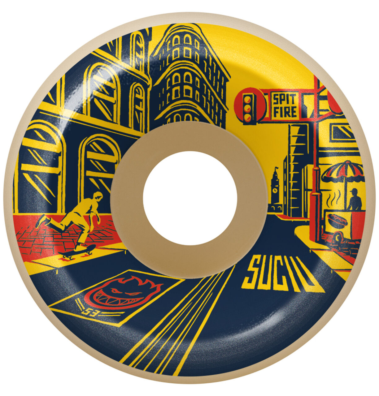 Spitfire Skateboard Wheels F4 Sucio Market Conical Full 99A 54mm Spitfire Skateboard Wheels F4 Sucio Market Conical Full 99A 54mm