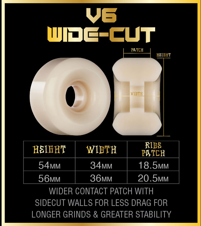 Bones Wheels Skateboard Wheels X-Formula 97A V6 Wide-Cut 56mm