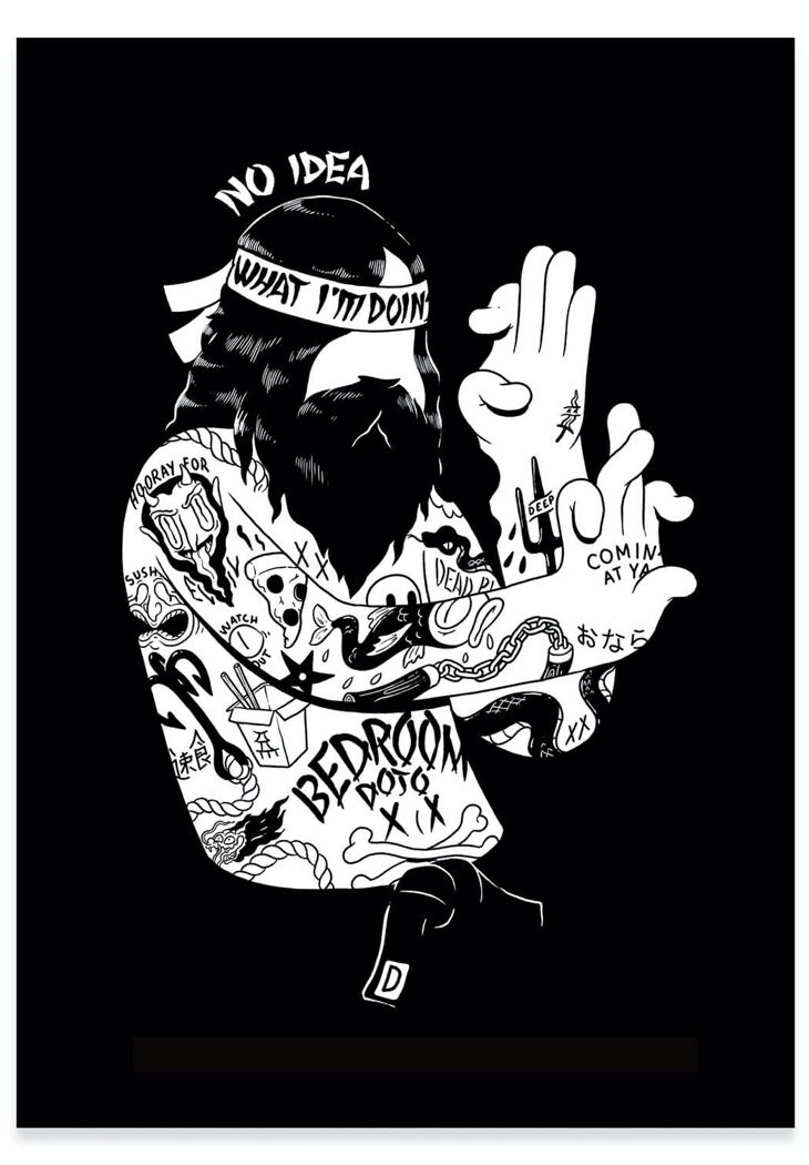 The Dudes Ninjass Unlimited Print - black The Dudes Ninjass Unlimited Print - black