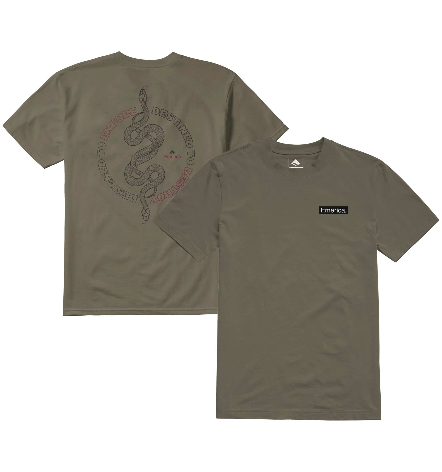 EMERICA T-Shirt ENDURE DESTROY S/S military EMERICA T-Shirt ENDURE DESTROY S/S, military L