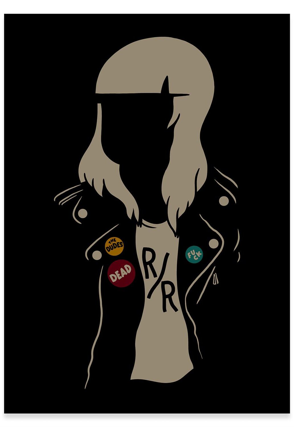 The Dudes Rocka Gal Unlimited Print - black