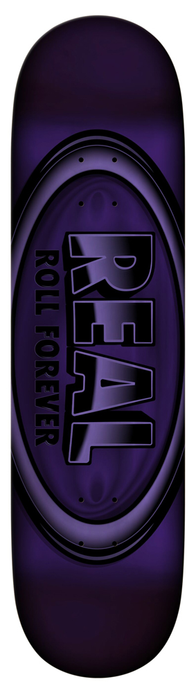 Real Skateboard Deck DBX Oval Purple Foil 8,38