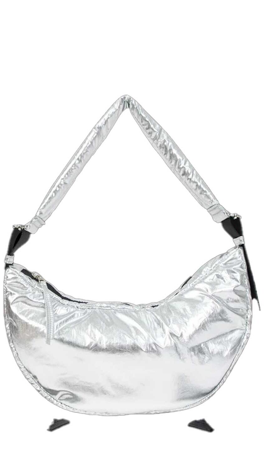 Doughnut Eclair Softies Crossbody Bag - silver