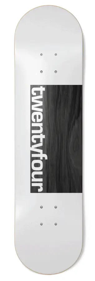 Skateshop24 - twentyfour white Skateboard Deck