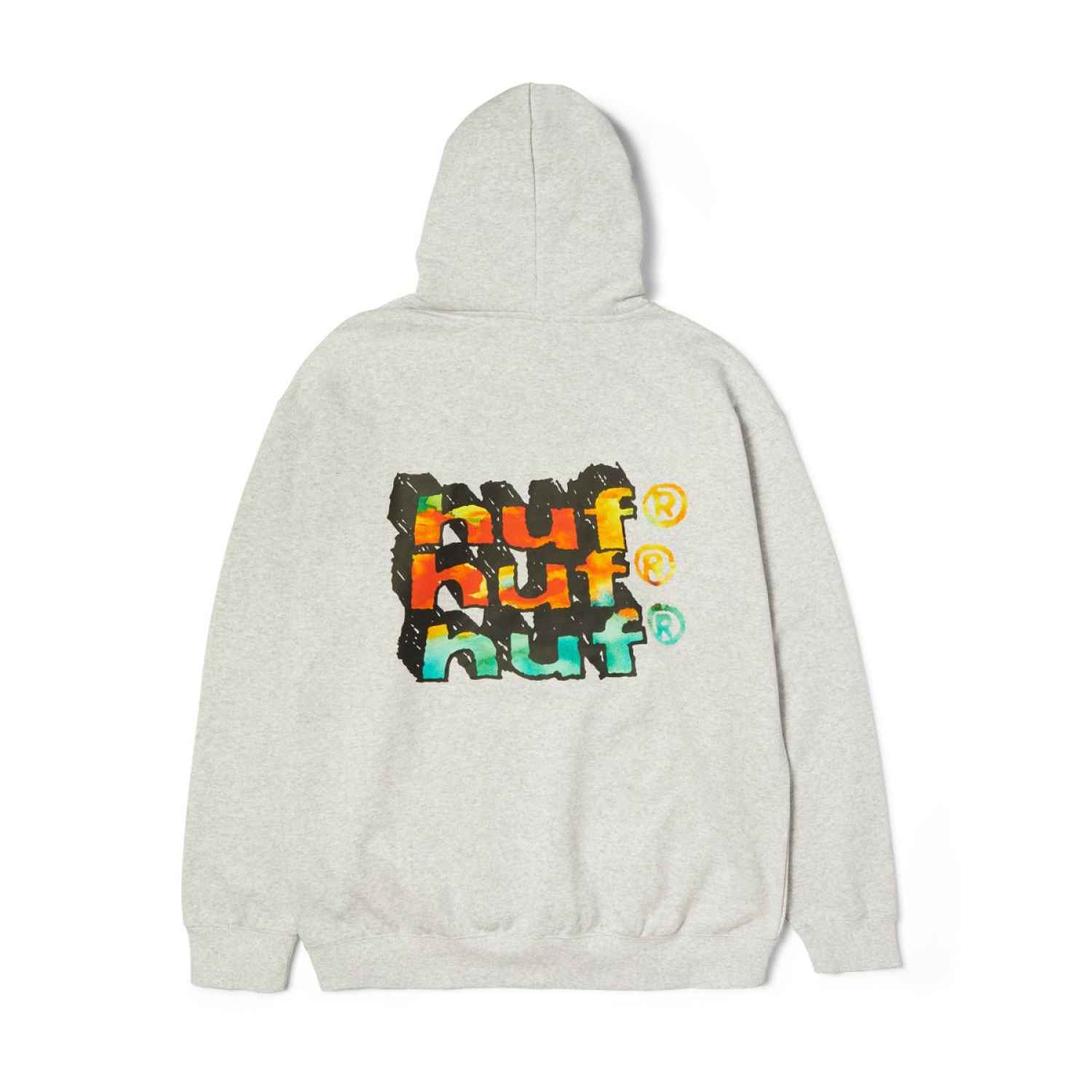 HUF Hand Stacked Hoodie - heather grey XXL
