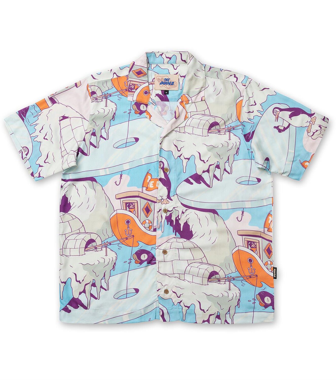 202062-3 The Dudes Ice Job Hawaiian Shirt - Multicolor S