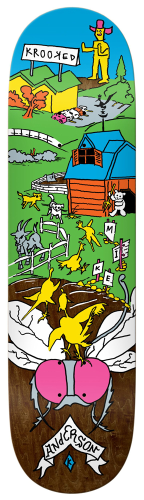 Krooked Skateboard Deck Anderson The Yard 8,38 Krooked Skateboard Deck Anderson The Yard 8,38