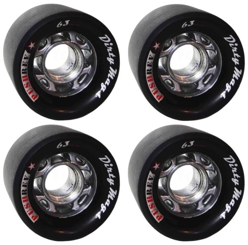PUSHREV Dirty Mags Longboard Wheels 63mm 80A Black PUSHREV Dirty Mags Longboard Wheels 63mm 80A Black