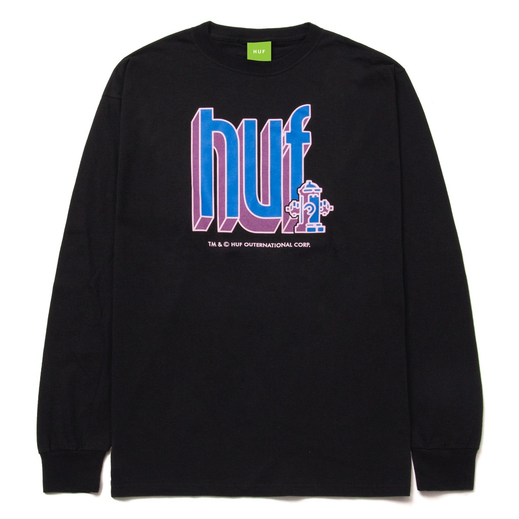 HUF Bookend Longsleeve - black XXL